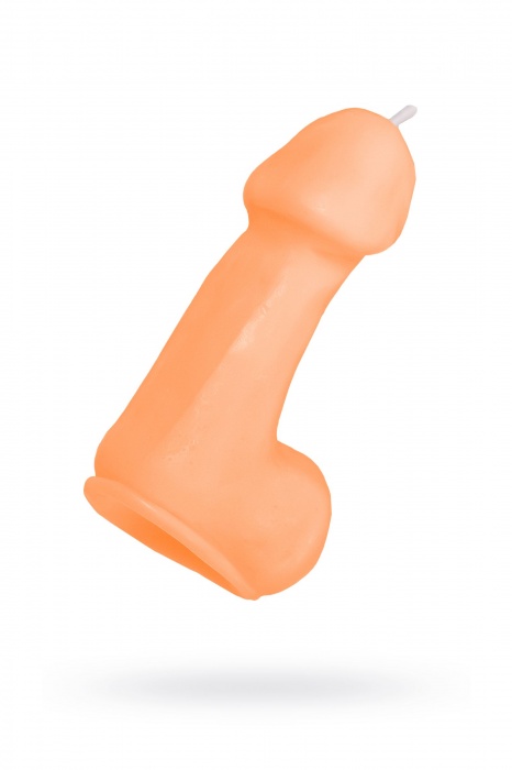 Оранжевая свеча в форме пениса - 47 гр. - Pecado - купить с доставкой в Магнитогорске