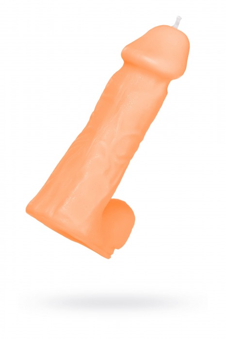 Оранжевая сувенирная свеча «Пенис» - Pecado - купить с доставкой в Магнитогорске