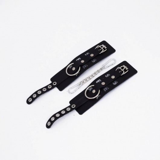 Черные кожаные наручники Sex - Crazy Handmade - купить с доставкой в Магнитогорске