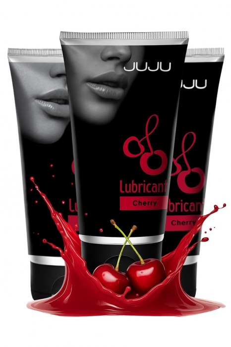 Набор из 3 съедобных лубрикантов JUJU со вкусом вишни - JuJu - купить с доставкой в Магнитогорске