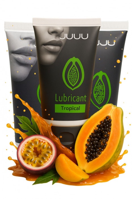 Набор из 3 съедобных лубрикантов JUJU со вкусом тропических фруктов - JuJu - купить с доставкой в Магнитогорске