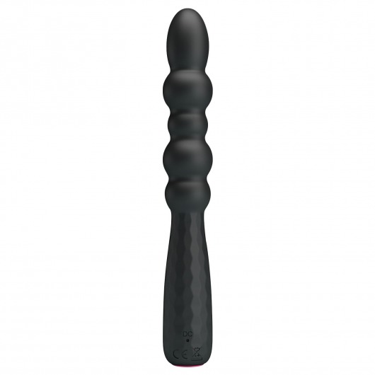 Черный гибкий анальный вибратор - 18,5 см. - Baile