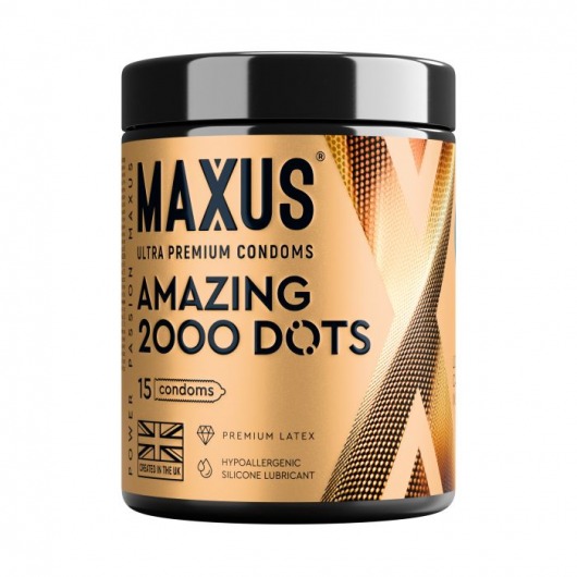 Точечные презервативы MAXUS 2000 Amazing Dots с железным кейсом - 15 шт. - Maxus - купить с доставкой в Магнитогорске