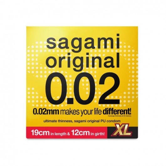 Презерватив увеличенного размера Sagami Original 0.02 XL-size - 1 шт. - Sagami - купить с доставкой в Магнитогорске