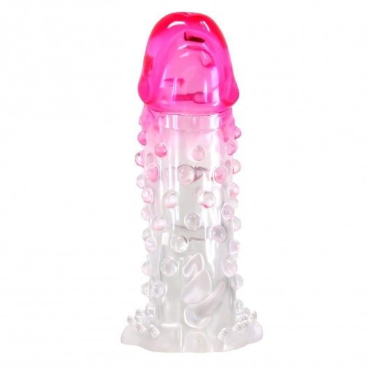 Прозрачно-розовая насадка на пенис Wilford - 13,5 см. - Baile - в Магнитогорске купить с доставкой
