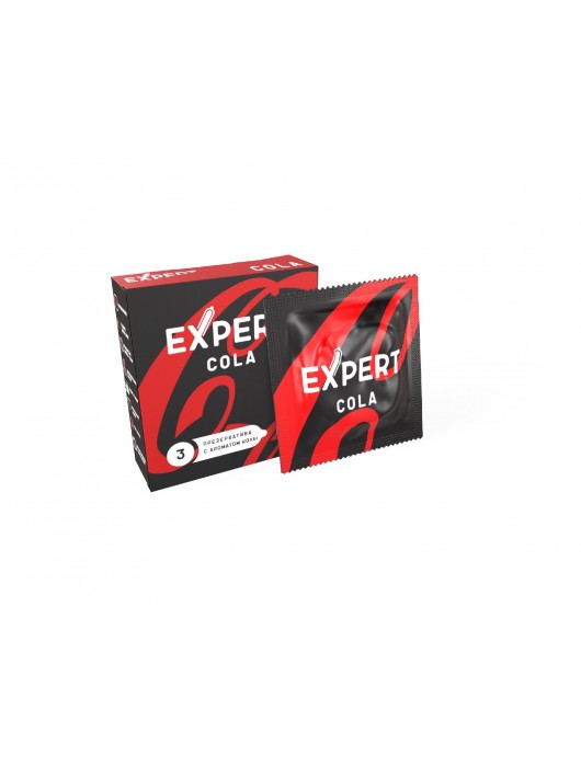 Презервативы с ароматом колы Expert Cola - 3 шт. - Expert - купить с доставкой в Магнитогорске