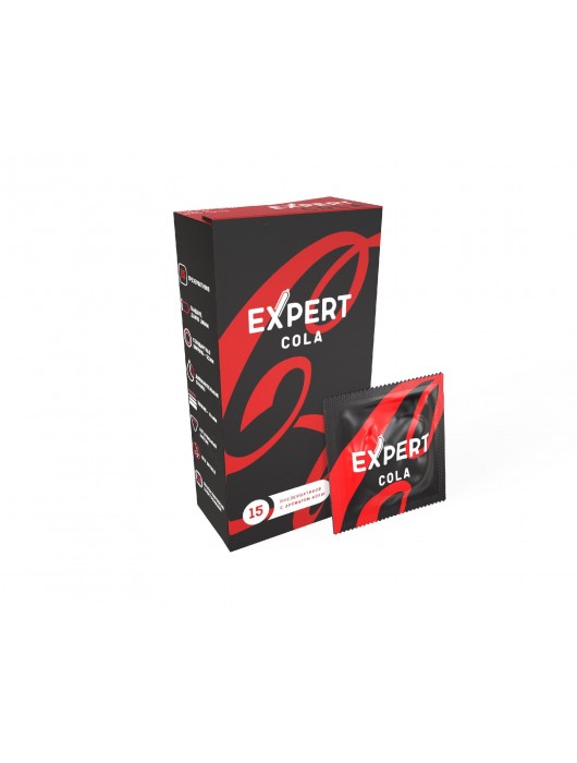Презервативы с ароматом колы Expert Cola - 15 шт. - Expert - купить с доставкой в Магнитогорске