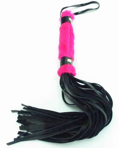 Нежная плеть с розовым мехом BDSM Light - 43 см. - БДСМ Арсенал - купить с доставкой в Магнитогорске