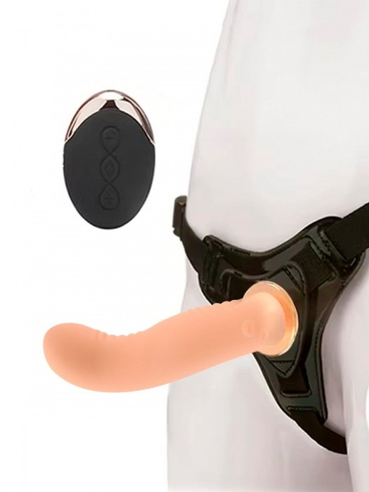 Женский вибрострапон со съемной насадкой и пультом ДУ - Erokay - купить с доставкой в Магнитогорске