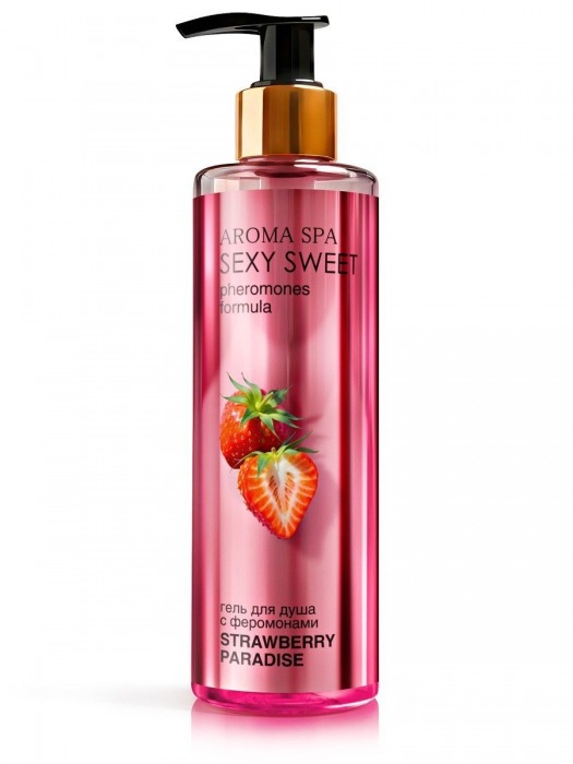 Гель для душа с феромонами и ароматом клубники Strawberry Paradise - 200 мл. -  - Магазин феромонов в Магнитогорске