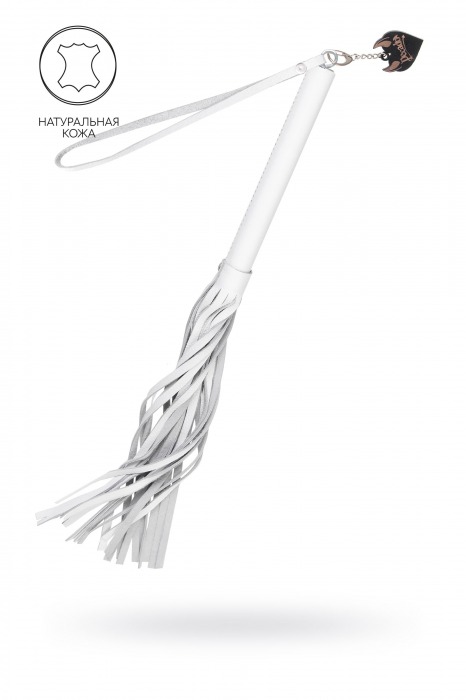 Белая кожаная плеть - 50 см. - Pecado - купить с доставкой в Магнитогорске