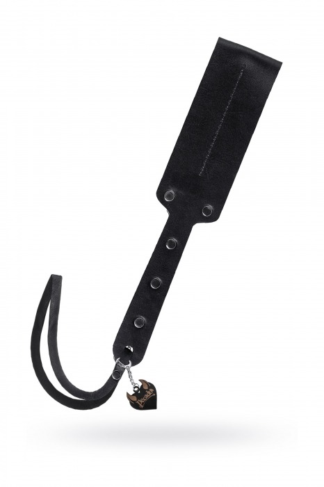 Черный кожаный пэддл - 32 см. - Pecado - купить с доставкой в Магнитогорске