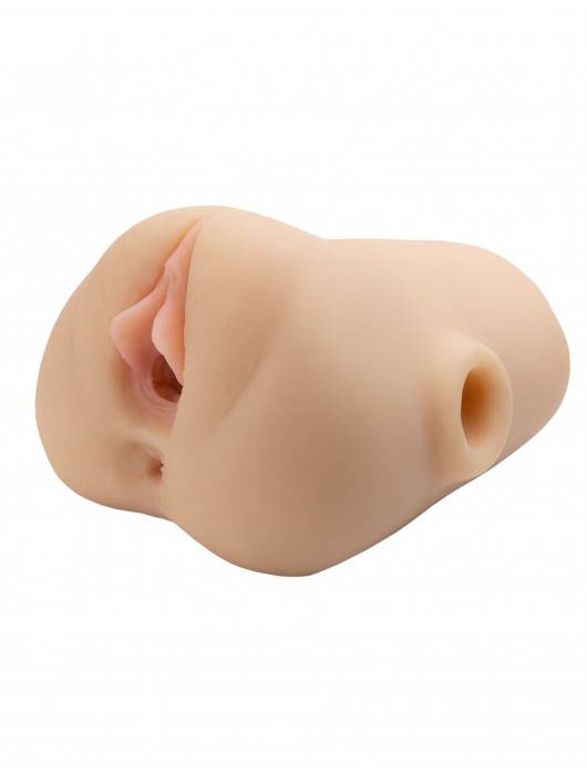 Телесный мастурбатор с вибрацией Double Pounder Vibrating Squeeze Stroker - Pipedream - в Магнитогорске купить с доставкой