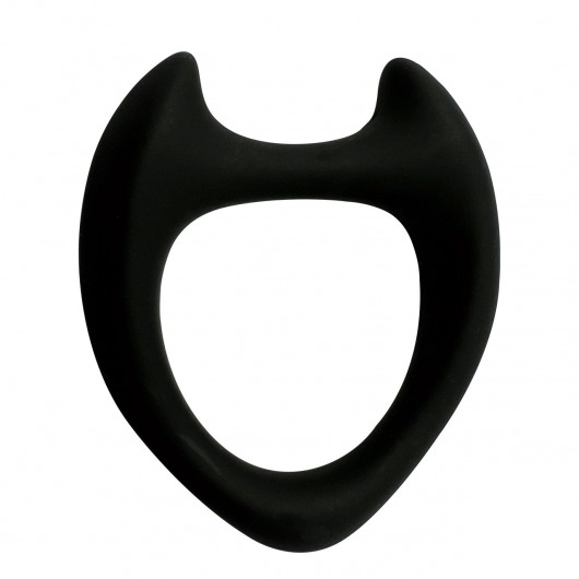 Черное эрекционное кольцо с рожками Wooomy Toro M - Adrien Lastic - в Магнитогорске купить с доставкой