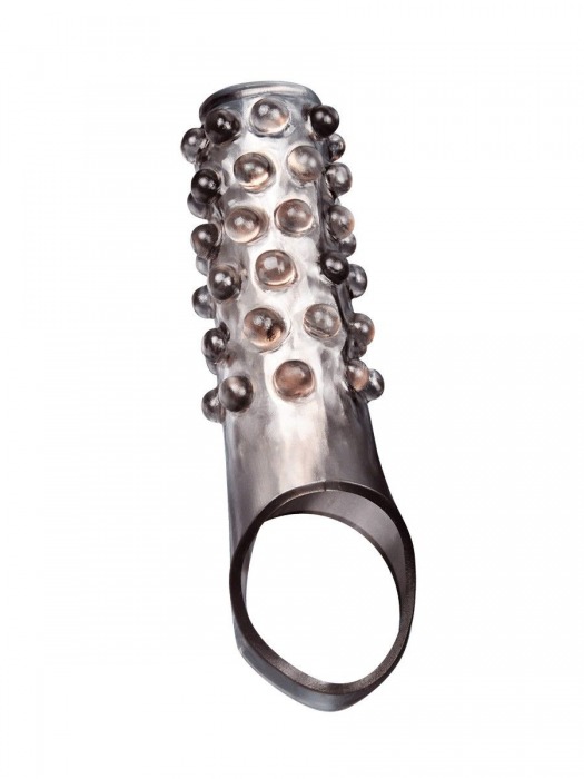 Дымчатая насадка на пенис с выпуклостями - 11 см. - Sex Expert - в Магнитогорске купить с доставкой