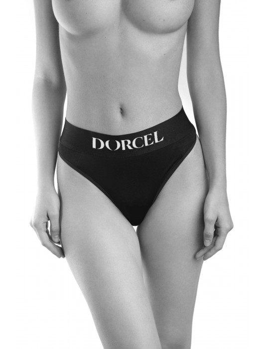 Черные трусики для ношения клиторального стимулятора Panty Lover - size XL - Dorcel