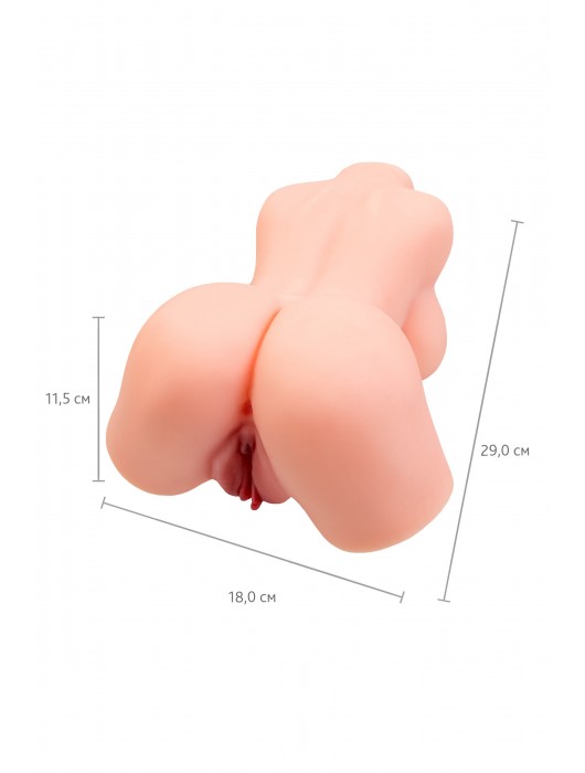 Реалистичный мастурбатор в форме женского тела с 2 любовными входами - No Name - в Магнитогорске купить с доставкой