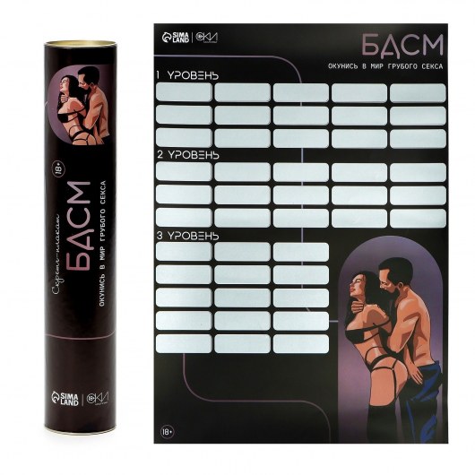 Плакат для двоих со скретч-слоем «БДСМ» - Сима-Ленд - купить с доставкой в Магнитогорске