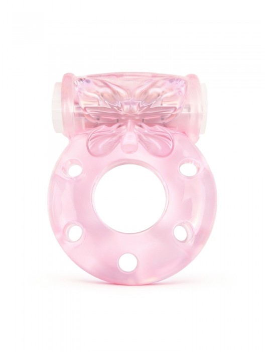 Розовое эрекционное виброкольцо с бабочкой - 1137 - в Магнитогорске купить с доставкой