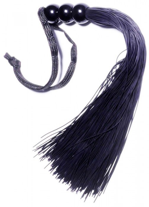 Черная силиконовая плетка - 25,4 см. - Boys of Toys - купить с доставкой в Магнитогорске