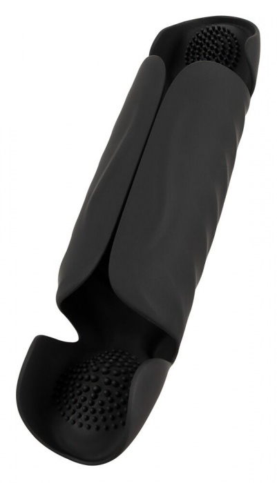 Черный вибромастурбатор с трехточечной стимуляцией Penis Trainer with 3 Point Stimulation - Orion - в Магнитогорске купить с доставкой