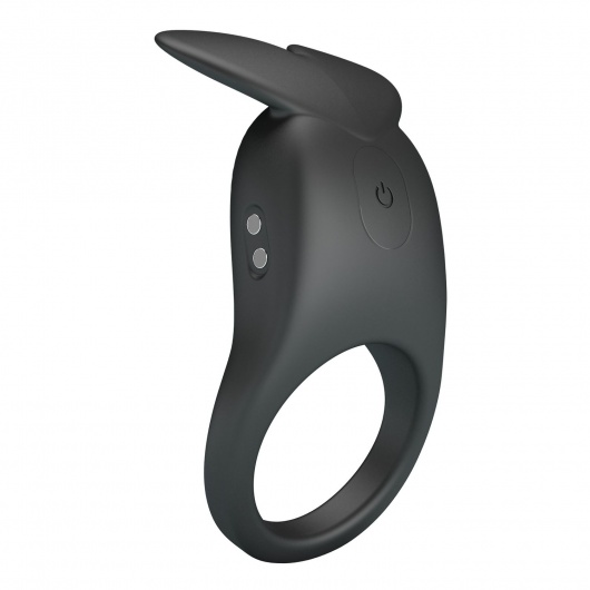 Черное перезаряжаемое виброкольцо Carlton - Baile - в Магнитогорске купить с доставкой