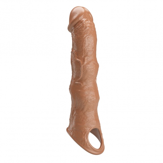 Карамельный фаллоудлинитель с 3 вставками - 28 см. - Baile - в Магнитогорске купить с доставкой