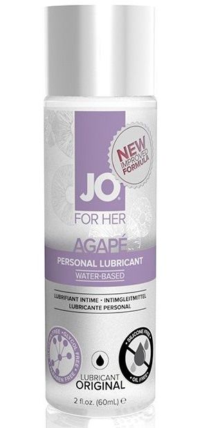 Лубрикант на водной основе для женщин JO AGAPE LUBRICANT ORIGINAL - 60 мл. - System JO - купить с доставкой в Магнитогорске