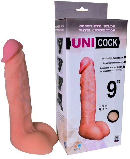 Фаллическая насадка Харнесс UNICOCK 9  - 24 см. - LOVETOY (А-Полимер) - купить с доставкой в Магнитогорске