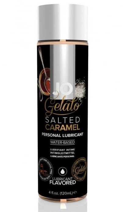 Лубрикант с ароматом солёной карамели JO GELATO SALTED CARAMEL - 120 мл. - System JO - купить с доставкой в Магнитогорске