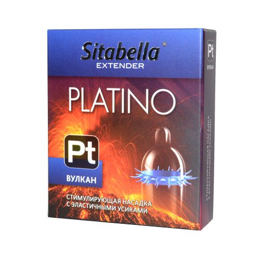 Стимулирующая насадка с усиками Platino  Вулкан - Sitabella - купить с доставкой в Магнитогорске
