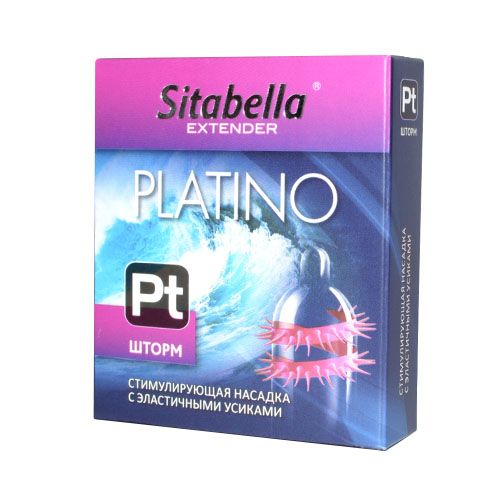 Стимулирующая насадка со спиралью из усиков Platino  Шторм - Sitabella - купить с доставкой в Магнитогорске