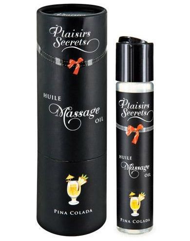 Массажное масло с ароматом пина колады Huile de Massage Gourmande Pina Colada - 59 мл. - Plaisir Secret - купить с доставкой в Магнитогорске