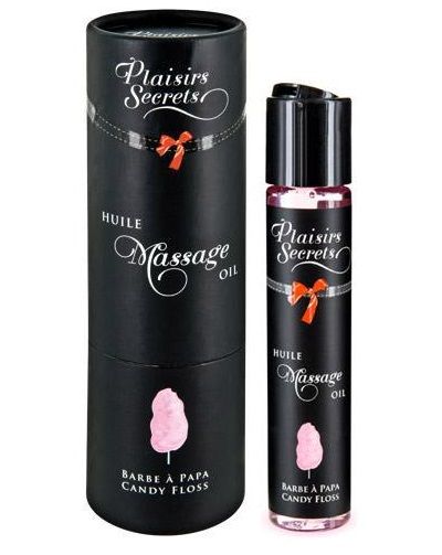 Массажное масло с ароматом сладкой ваты Huile de Massage Gourmande Barbe à Papa - 59 мл. - Plaisir Secret - купить с доставкой в Магнитогорске