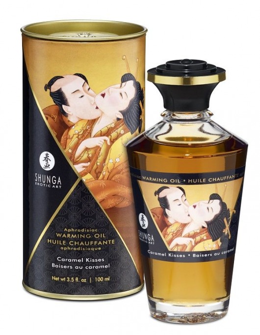 Массажное интимное масло с ароматом карамели - 100 мл. - Shunga - купить с доставкой в Магнитогорске