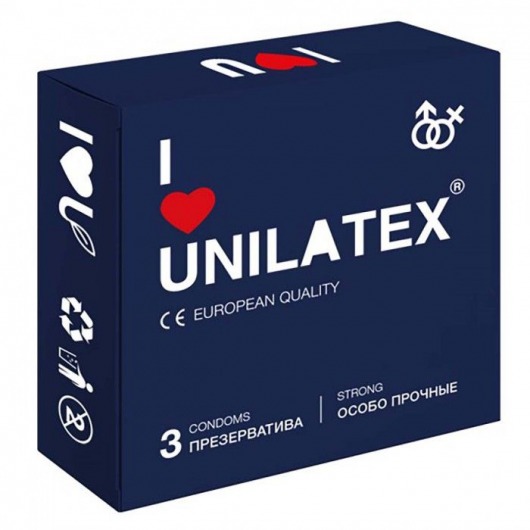Ультрапрочные презервативы Unilatex Extra Strong - 3 шт. - Unilatex - купить с доставкой в Магнитогорске