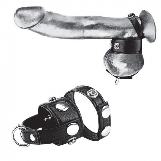 Утяжка для мошонки и пениса Cock Ring With 1  Ball Stretcher And Optional Weight Ring - BlueLine - купить с доставкой в Магнитогорске