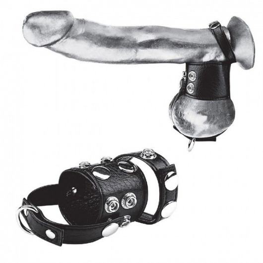 Утяжка на пенис и мошонку Cock Ring With 1.5  Ball Stretcher And Optional Weight Ring - BlueLine - купить с доставкой в Магнитогорске