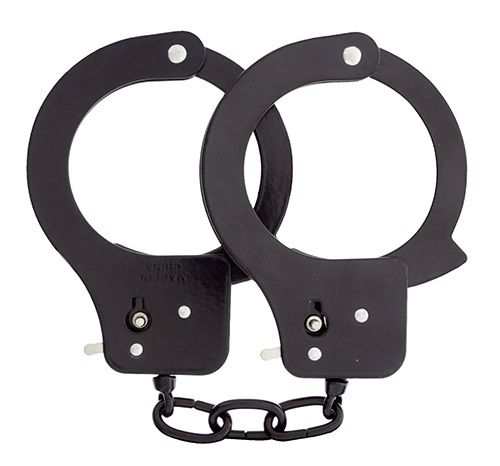 Чёрные наручники из листового металла BONDX METAL CUFFS BLACK - Dream Toys - купить с доставкой в Магнитогорске