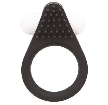 Чёрное эрекционное кольцо LIT-UP SILICONE STIMU RING 1 BLACK - Dream Toys - в Магнитогорске купить с доставкой