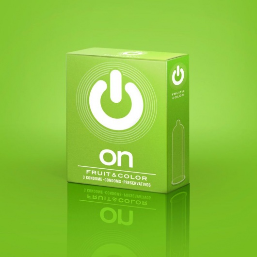 Цветные ароматизированные презервативы ON) Fruit   Color - 3 шт. - ON) - купить с доставкой в Магнитогорске