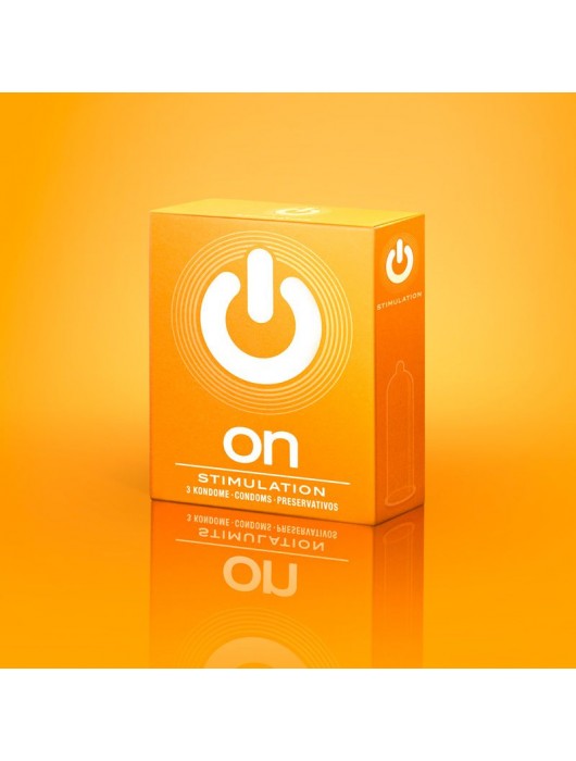 Презервативы ON) Stimulation с точками - 3 шт. - ON) - купить с доставкой в Магнитогорске
