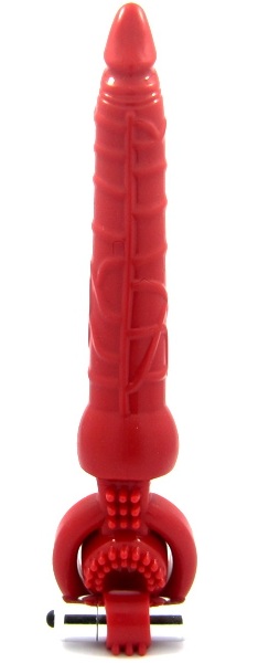 Красная вибронасадка с анальным стимулятором - ToyFa - в Магнитогорске купить с доставкой