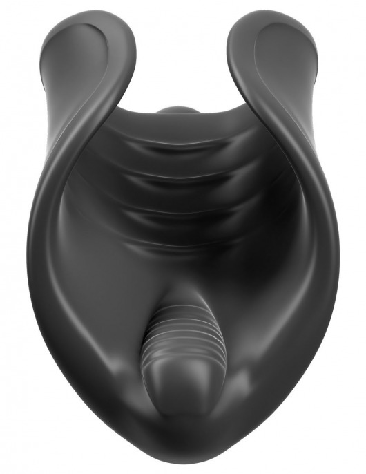 Чёрный мастурбатор Vibrating Silicone Stimulator с вибрацией - Pipedream - в Магнитогорске купить с доставкой