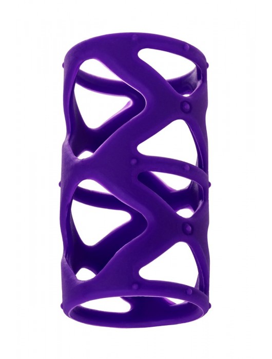 Фиолетовая насадка-сетка на пенис - 7,5 см. - A-toys - в Магнитогорске купить с доставкой