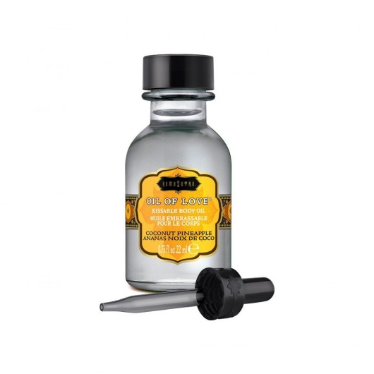 Масло для ласк с ароматом кокоса и ананаса Oil of Love Coconut Pineapple - 22 мл. - Kama Sutra - купить с доставкой в Магнитогорске
