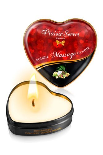 Массажная свеча с ароматом экзотических фруктов Bougie Massage Candle - 35 мл. - Plaisir Secret - купить с доставкой в Магнитогорске