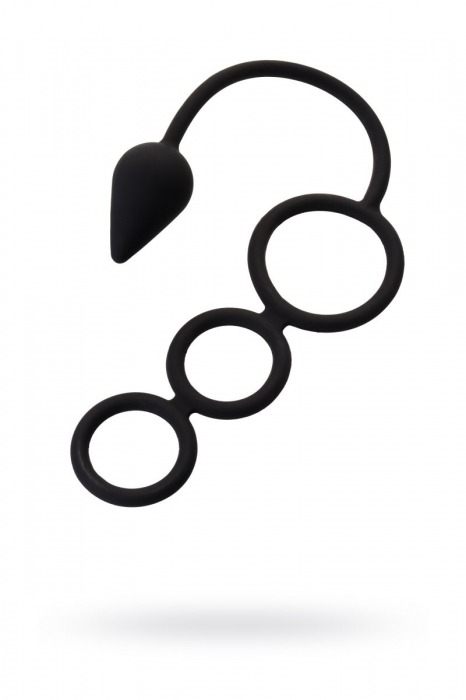 Тройное эрекционное кольцо с анальным хвостом Drop S-size - Erotist Adult Toys - в Магнитогорске купить с доставкой