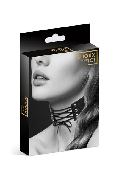 Оригинальный ошейник-чокер со шнуровкой - Bijoux Pour Toi - купить с доставкой в Магнитогорске