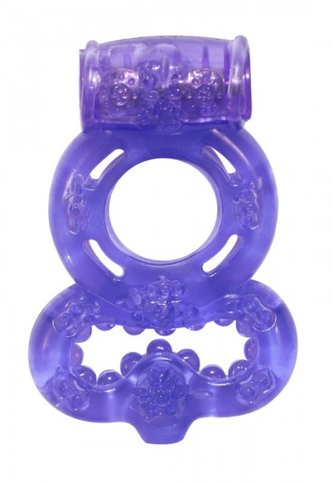 Фиолетовое эрекционное кольцо Rings Treadle с подхватом - Lola Games - в Магнитогорске купить с доставкой